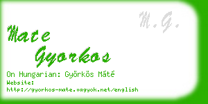 mate gyorkos business card